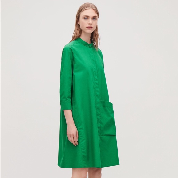 Cos shirt dress with large pocket Sz 2 - Picture 1 of 8